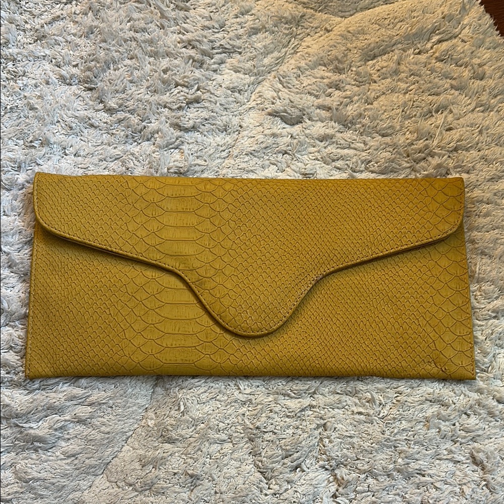 Elegant Yellow Clutch Bag